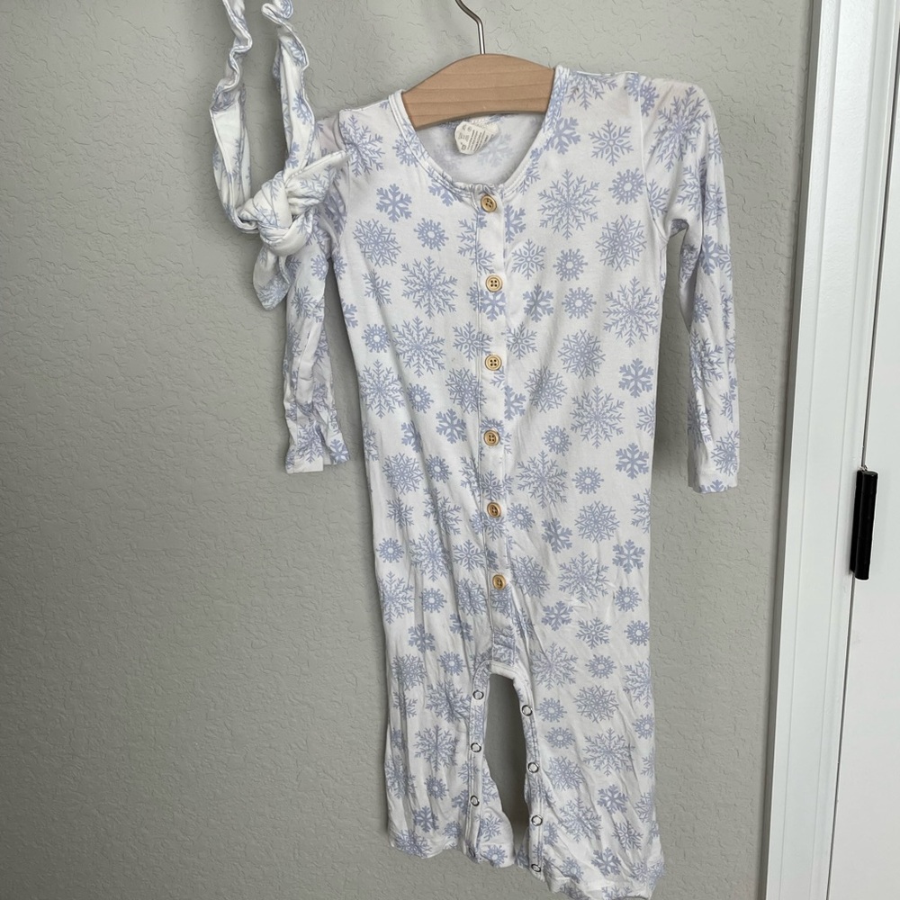 KateQuinn snowflake flare pant romper